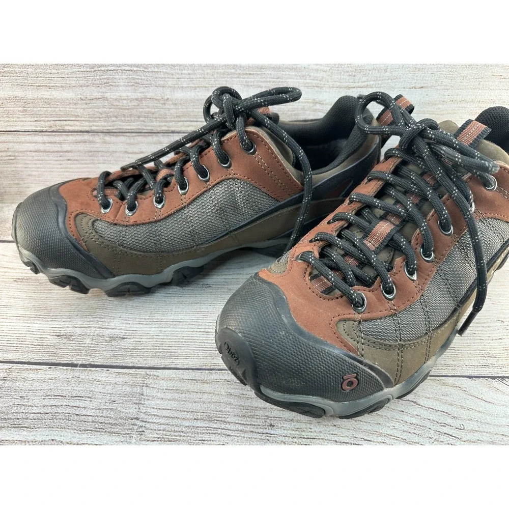 Oboz Men's Earth Firebrand II B-Dry Low Top Leather Lace Up Hiking Shoes Size 9